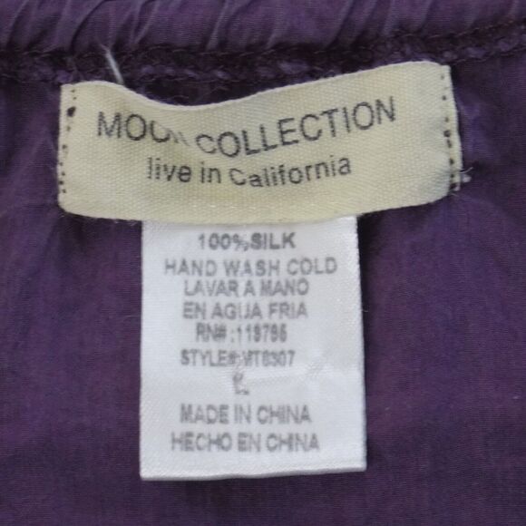 Moon Collection Silk Top Large Boho Hippie Festival Embroidery (BUNDLE PRICE $7) - Picture 7 of 7